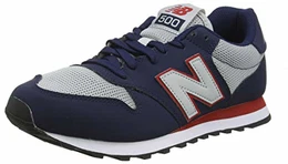 Herren 500 Sneaker, Blau (Pigment/Light Aluminum/Tempo Red SGR), 43 EU