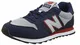 New Balance Herren 500 Sneaker, Blau (Pigment/Light Aluminum/Tempo Red SGR), 43 EU