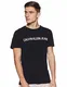 Calvin Klein Herren CORE INSTITUTIONAL LOGO SLIM TEE T-Shirt, Schwarz (Ck Black 099), Medium (Herstellergröße: M)