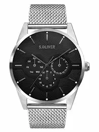Herren Multi Zifferblatt Quarz Armbanduhr mit Edelstahlarmband SO-3574-MM