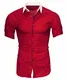 Kayhan Herren Hemd Maimi Kurzarm, Rot (M)