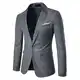 Allthemen Sakko Herren Slim Fit Anzugjacke EIN Knopf Sakko für Business Dunkelgrau M