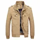 YOUTHUP Herren Übergangsjacke mit Stehkragen Sportlich Trainingsjacke Fitness Freizeit