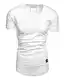 REPUBLIX Oversize Herren Slim-Fit V-Neck Basic Sommer T-Shirt V-Ausschnitt R-0004 Weiß M