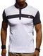 Leif Nelson Herren Sommer T-Shirt Polo Kragen Slim Fit Baumwolle-Anteil Basic schwarzes Männer Poloshirts Longsleeve-Sweatshirt Kurzarm Weißes Kurzarmshirts lang LN1420 Dunkel Blau Medium