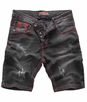 Rock Creek Herren Shorts Jeansshorts Denim Stretch Regular Slim Black/Red (RC-2129) Rock Creek Herren Shorts Jeansshorts Denim Stretch Regular Slim Black/Red (RC-2129)