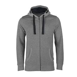 Herren Jas M Kapuzenpullover, Grau-meliert, M