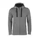 HRM Herren Jas M Kapuzenpullover, Grau-meliert, M