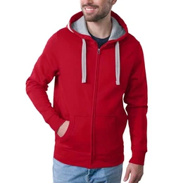 Herren Hooded Kapuzenpullover, Rot, M