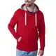 HRM Herren Hooded Kapuzenpullover, Rot, M