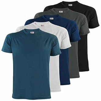 ALPIDEX Herren T-Shirts 5er Set mit Rundhalsausschnitt, einfarbig