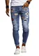 Leif Nelson Herren Jeans Hose Stretch Slim Fit Denim Blaue Lange Jeanshose für Männer Coole Jungen weiße Freizeithose Schwarze Cargo Chino Sommer Winter Basic LN9275; W32L32, Blau