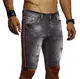 Leif Nelson Herren Jeans Shorts Sommer Jogger Kurze Hose Jeanshose Chinos Cargo Bermuda Stretch Slim Fit LN9295; W29; Schwarz