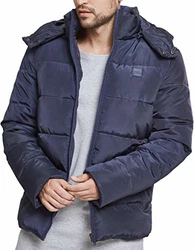 Urban Classics Hooded Puffer Jacket (1-St) Navy