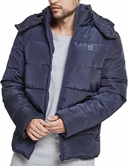 Urban Classics Hooded Puffer Jacket (1-St) Navy Urban Classics Hooded Puffer Jacket (1-St) Navy
