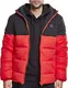 Urban Classics Herren Winterjacke mit Kapuze, firered/blk, M