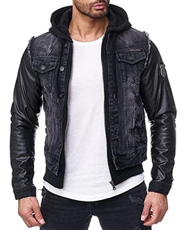 Cipo & Baxx Herren Jeans Jacke Schwarz Cipo & Baxx Herren Jeans Jacke Schwarz