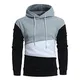 Pullover Herren Langarm Hoodie Nähte Farbe Mantel Jacke Outwear Sport Oberteile Kapuzenpullover Hoodie GreatestPAK,Grau,M