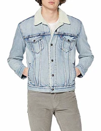 Herren Type 3 Sherpa Trucker Jeansjacke , Stonebridge Sherpa Trucker, 3XL