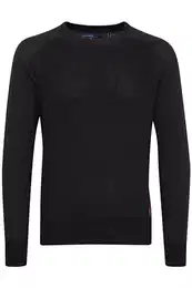 Blend BHGandolf Herren Strickpullover Feinstrick Pullover mit Rundhalsausschnitt 100% Baumwolle Regular fit, Größe:M, Farbe:Charcoal (70818)