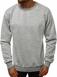 OZONEE Herren Sweatshirt Pullover J. Style 2001 Grau