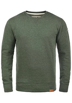 !Solid Trip O-Neck Herren Sweatshirt Pullover Pulli Mit Rundhalsausschnitt Und Fleece-Innenseite Climb Ivy Melange