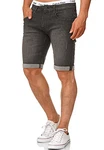 Indicode Herren Caden Jeans Shorts mit 5 Taschen Dk Indigo