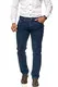 BARBONS Herren Jeans - Bügelleicht - Regular-Fit Stretch - Business Freizeit - Hochwertige Jeans-Hose Blau 32W / 32L