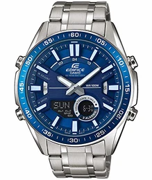 Edifice Herren Massives Edelstahlgehäuse und Edelstahlarmband Uhrenarmband EFV-C100D-2AVEF