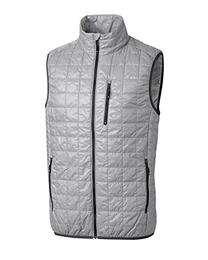 Cutter & Buck Herren Weather Resistant Primaloft Down Alternative Rainier Vest Daunenweste, Poliert, Medium