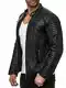 Redbridge Herren Jacke Kunst- Lederjacke Bikerjacke Biker Übergangsjacke M6013 AIR, Schwarz, M
