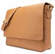 LEABAGS Oxford Umhängetasche Leder Laptoptasche 15 Zoll aus echtem Büffel-Leder im Vintage Look, (LxBxH): ca. 38x10x31 cm - DesertBraun
