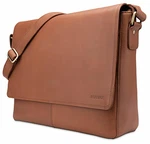 LEABAGS Oxford Umhängetasche Leder Laptoptasche 15 Zoll Braun