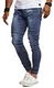 Leif Nelson Herren Jeans Hose Slim Fit Denim Blaue graue Lange Jeanshose für Männer Coole Jungen weiße Stretch Freizeithose Schwarze Cargo Chino Sommer Winter Basic LN9170 Blau W32/L32