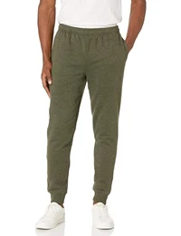 Herren Fleecejogginghose, Olivgrün, M