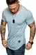 REPUBLIX Oversize Herren Slim-Fit T-Shirt V-Neck Basic Sommer V-Ausschnitt R20 Türkis M