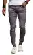 Leif Nelson Herren Jeans Hose Slim Fit Denim Blaue graue Lange Jeanshose für Männer Coole Jungen weiße Stretch Freizeithose Schwarze Cargo Chino Sommer Winter Basic LN9170 Schwarz W32/L32