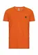 Herren T-Shirt Casual Leichter V-Ausschnitt Baumwolle Urban Style Blau M