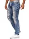 Red Bridge Herren Jeans Hose Destroyed Denim Röhrenjeans RB-157S Blau W31 L32