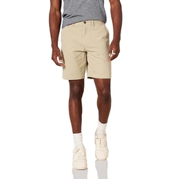 Herren Shorts, Schmale Passform, 23 cm, Khakibraun, 33W