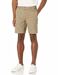 Herren Shorts, Schmale Passform, 23 cm, Khakibraun, Anker, 33W
