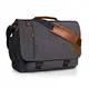 Estarer Laptoptasche 17/17,3 Zoll Umhängetasche Canvas für Arbeit Uni Grau