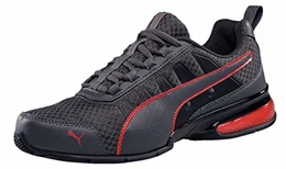 Unisex-Erwachsene Leader Vt Mesh Sneaker, Grau (Asphalt-High Risk Red 1), 43 EU (9 UK)