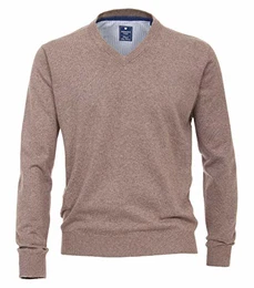 Herren Pullover unifarben Hoher Melange Pullover unifarben