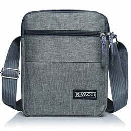 Umhängetasche Schultertasche für Herren, Damen und Jungen, Kuriertasche aus Canvas, Herrentasche für Tablet, Messenger Bag für Tägliches Leben Reise, Crossbody Shoulder bag Schlichtes Grau