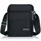 Rivacci Umhängetasche Schultertasche für Herren, Damen und Jungen, Kuriertasche aus Canvas, Herrentasche für Tablet, Messenger Bag für Tägliches Leben Reise, Crossbody Shoulder bag Schlichtes Schwarz