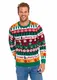U LOOK UGLY TODAY Hässlicher Weihnachtspullover, Unisex Lustiger Chunky Fair Isle Gestrickter Festlicher Pullover für Party Das Gefühl von Färbe Mich Weihnachten M