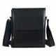 Leathario Herren Leder Umhängetasche Messgerbag für Business Retro Alltage Schwarz
