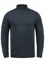 Blend Latif Herren Rollkragenpullover Pullover Strickpullover (70816) Navy (70230)