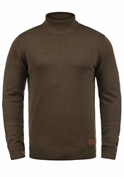 Blend Latif Herren Rollkragenpullover Pullover Strickpullover (70816) Mocca Mix (70816)